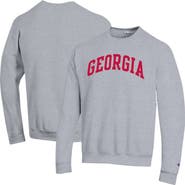 Champion Men's Champion Heather Gray Georgia Bulldogs Basic Arch Fleece Pullover Sweatshirt