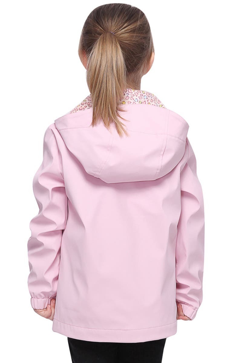 Rokka&Rolla Kids' Waterproof Rain Coat Rubberized Jacket, Alternate, color, Seashell Pink