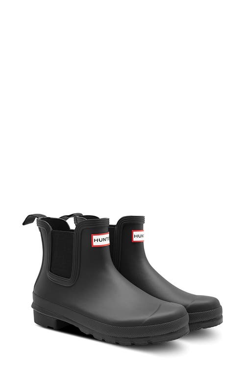 Hunter Original Waterproof Chelsea Rain Boot in Black/Black 