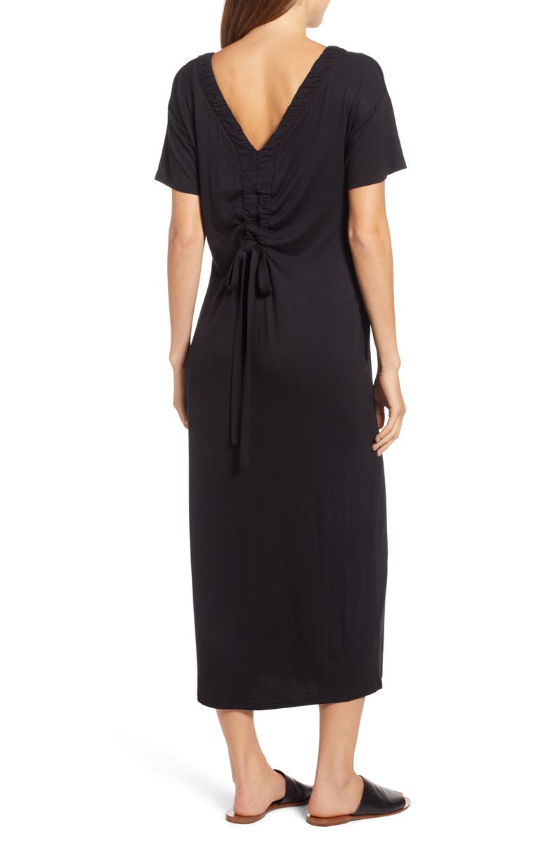 Bobeau Cinched Back Maxi Dress, Alternate, color, 