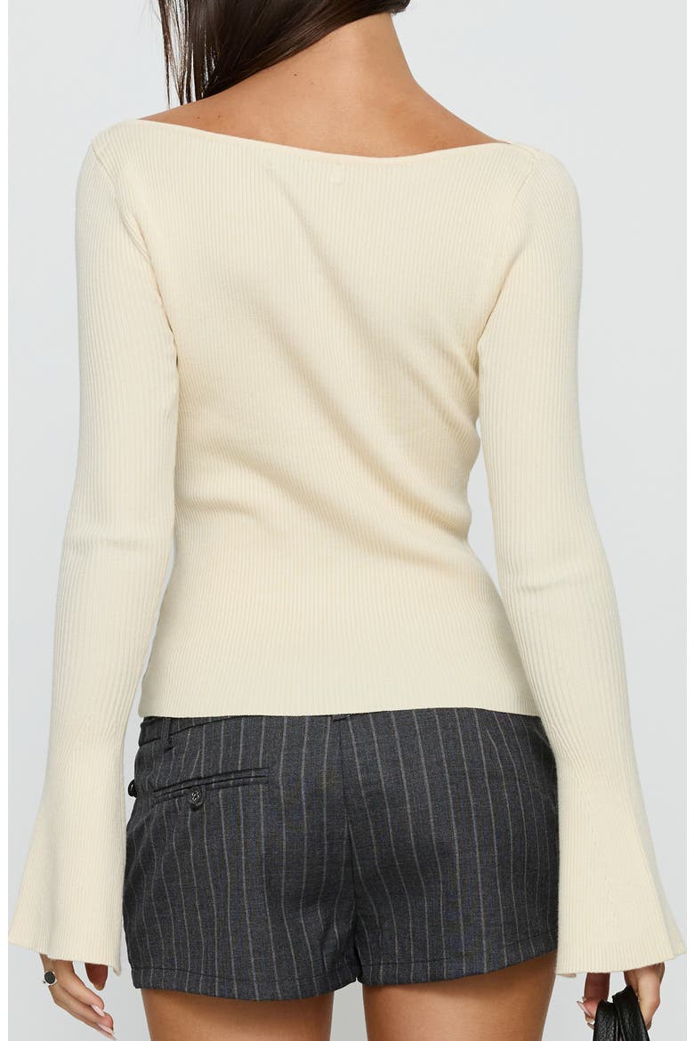 Tahnia Rib Cardigan, Alternate, color, BUTTER