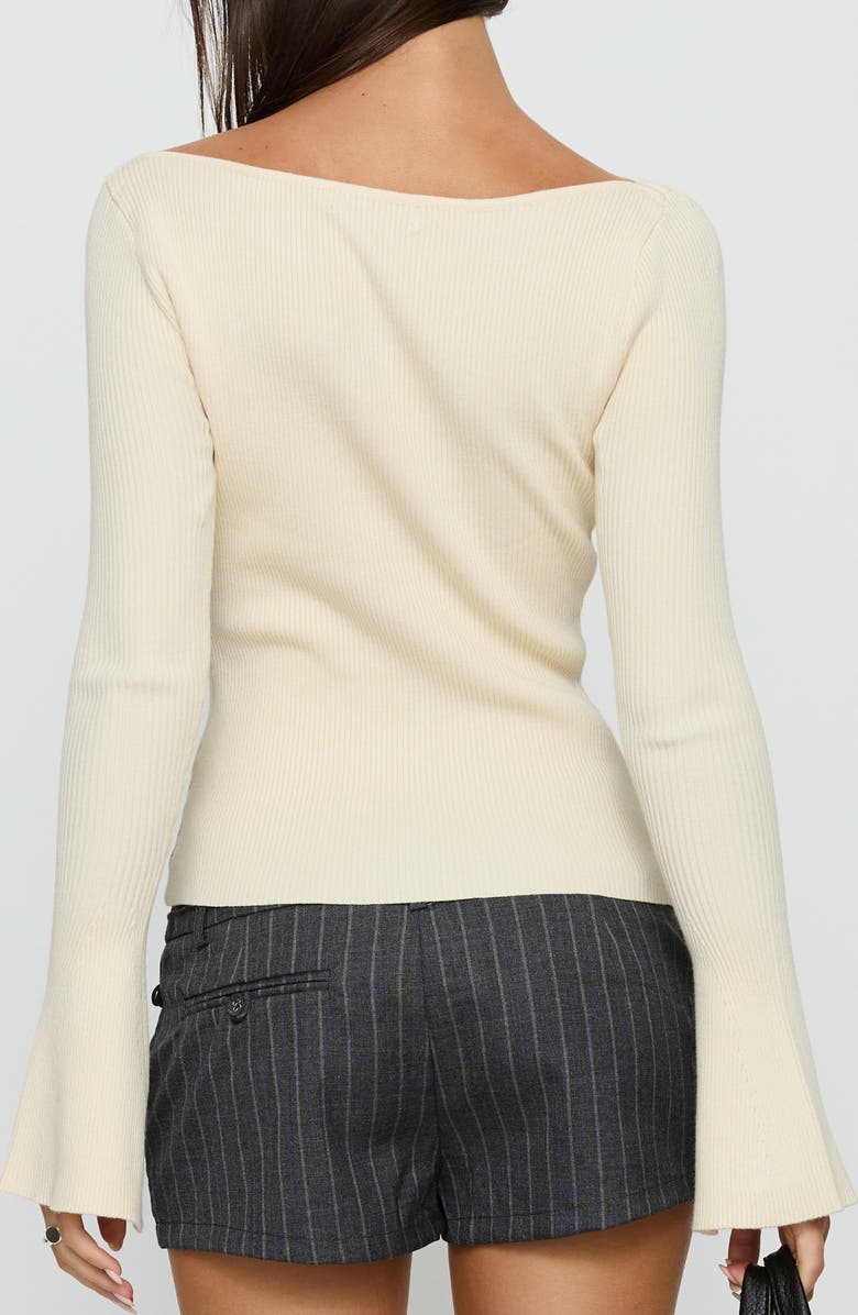 Princess Polly Tahnia Rib Cardigan, Alternate, color, Butter