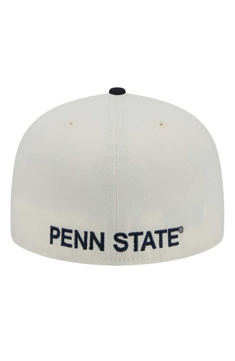 New Era Men's New Era Cream Penn State Nittany Lions Chrome 59FIFTY Fitted Hat, Alternate, color, Cream