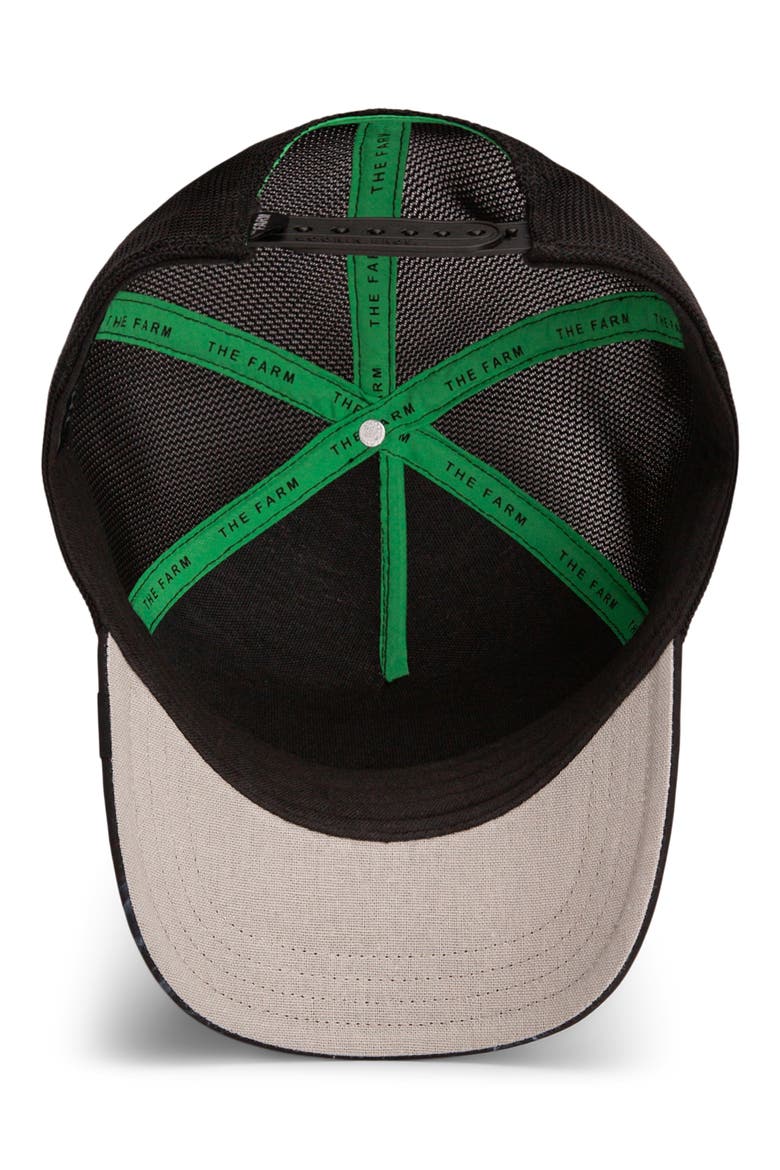 Dead Presidents Patch Trucker Hat, Alternate, color, BLACK