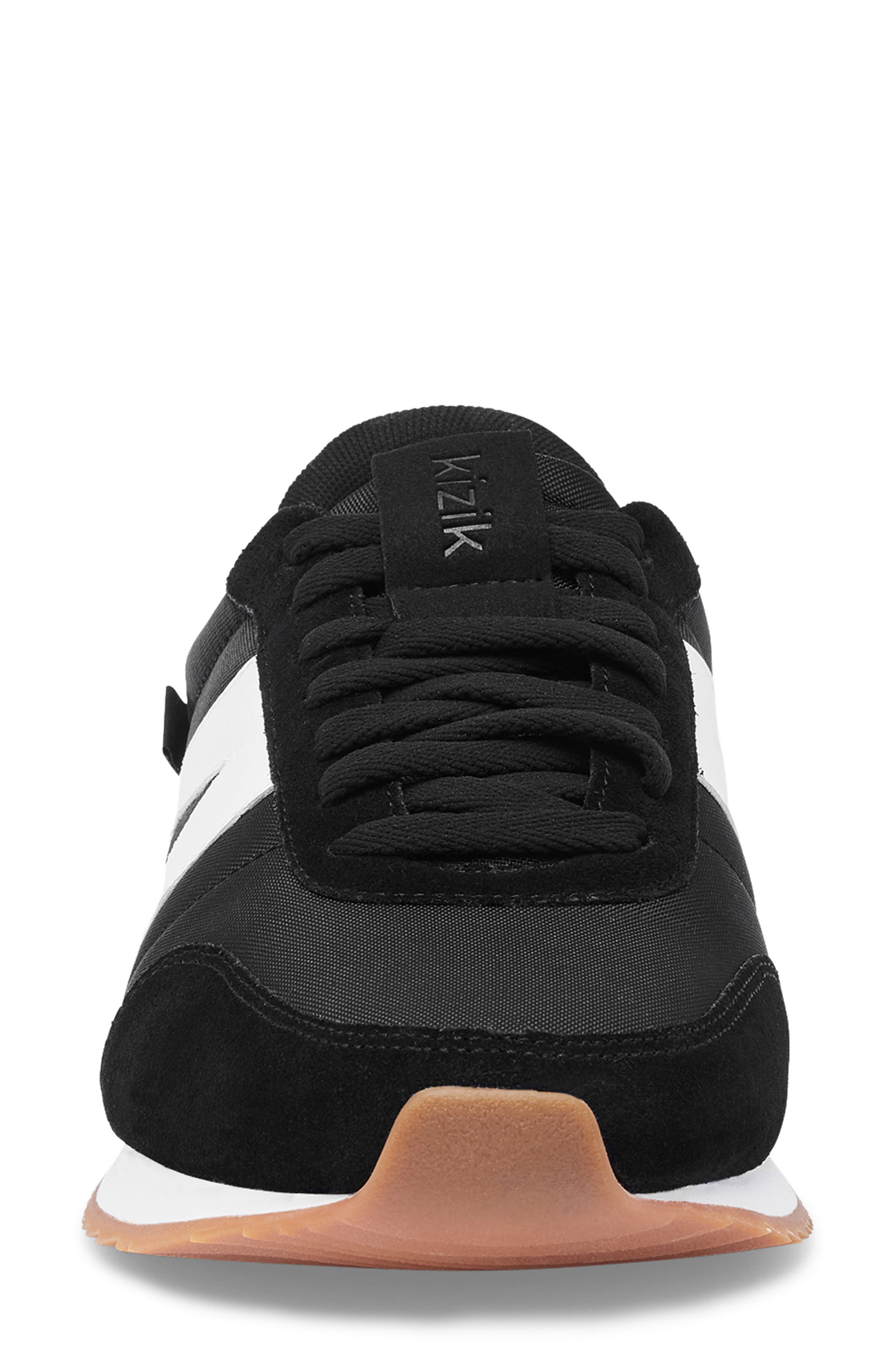 Kizik Milan Hands-Free Sneaker, Alternate, color, Black/ White