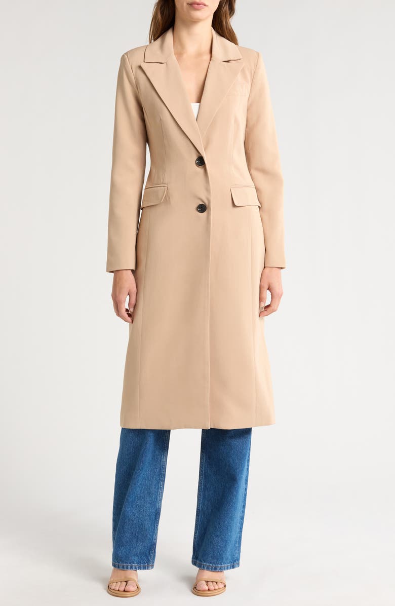 Avec Les Filles Blazer Trench Coat, Main, color, 