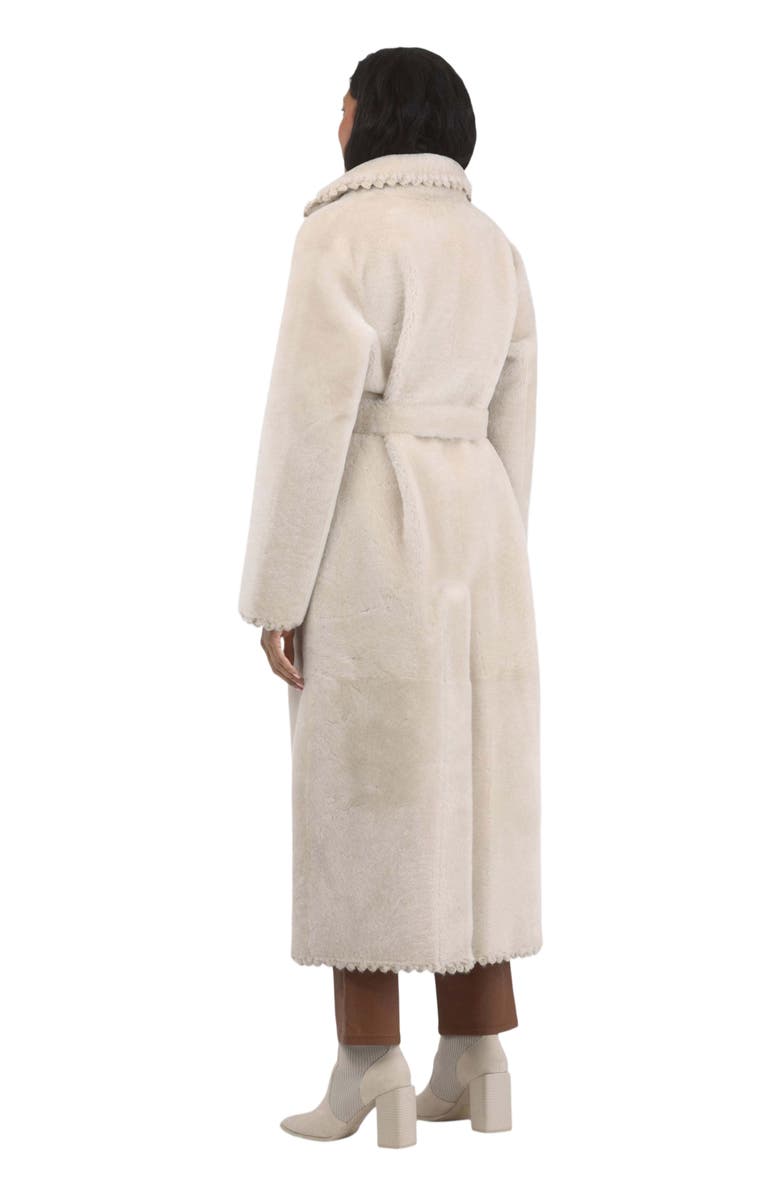 GORSKI Reversible Genuine Shearling Long Coat, Alternate, color, Cream/Cream