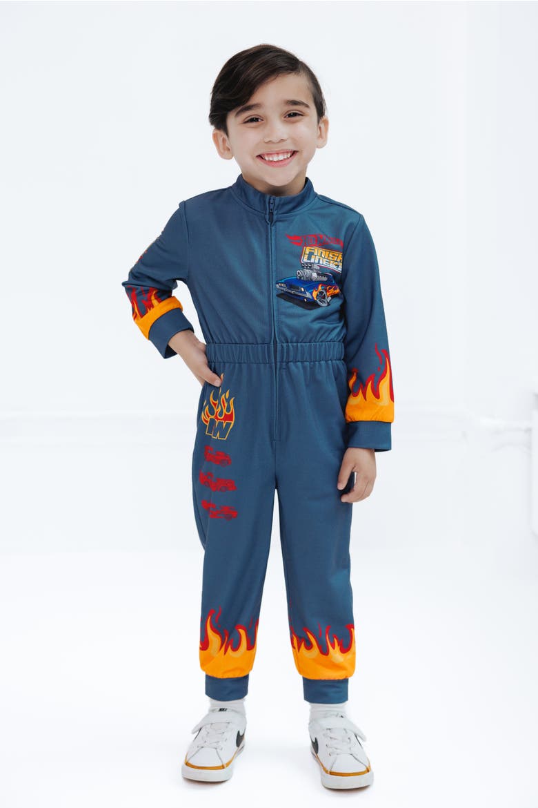 Racing One Piece Outfit, Alternate, color, Navy Blue