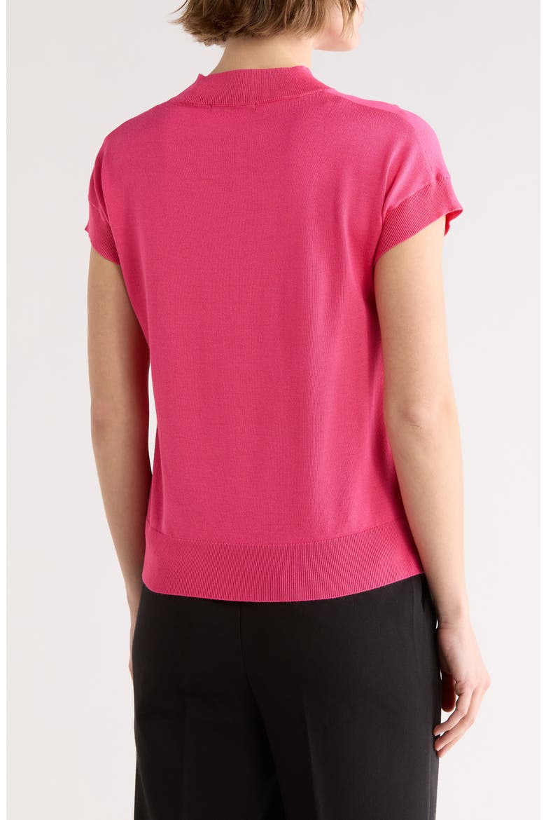 Short Sleeve Crew Sweater, Alternate, color, FUCHSIA