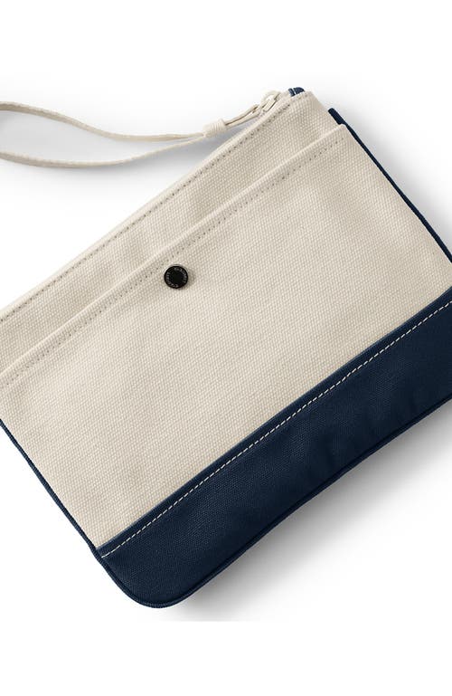 Lands' End Canvas Zipper Pouch In Blue