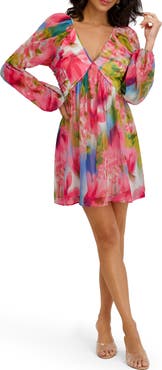 Kensie Floral Chiffon Minidress