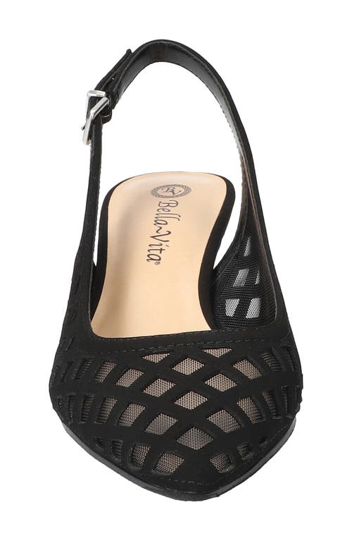 Bella Vita Noel Slingback Pointed Toe Pump In Black