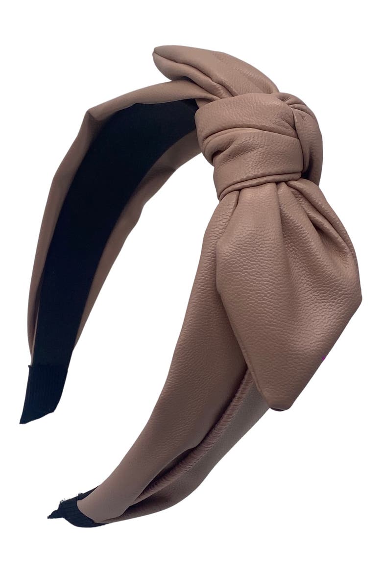 Bow Headband, Main, color, TAUPE