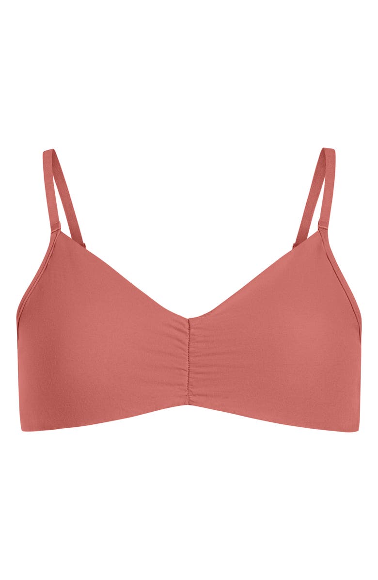 Commando Cotton Blend Bralette, Alternate, color, Coral