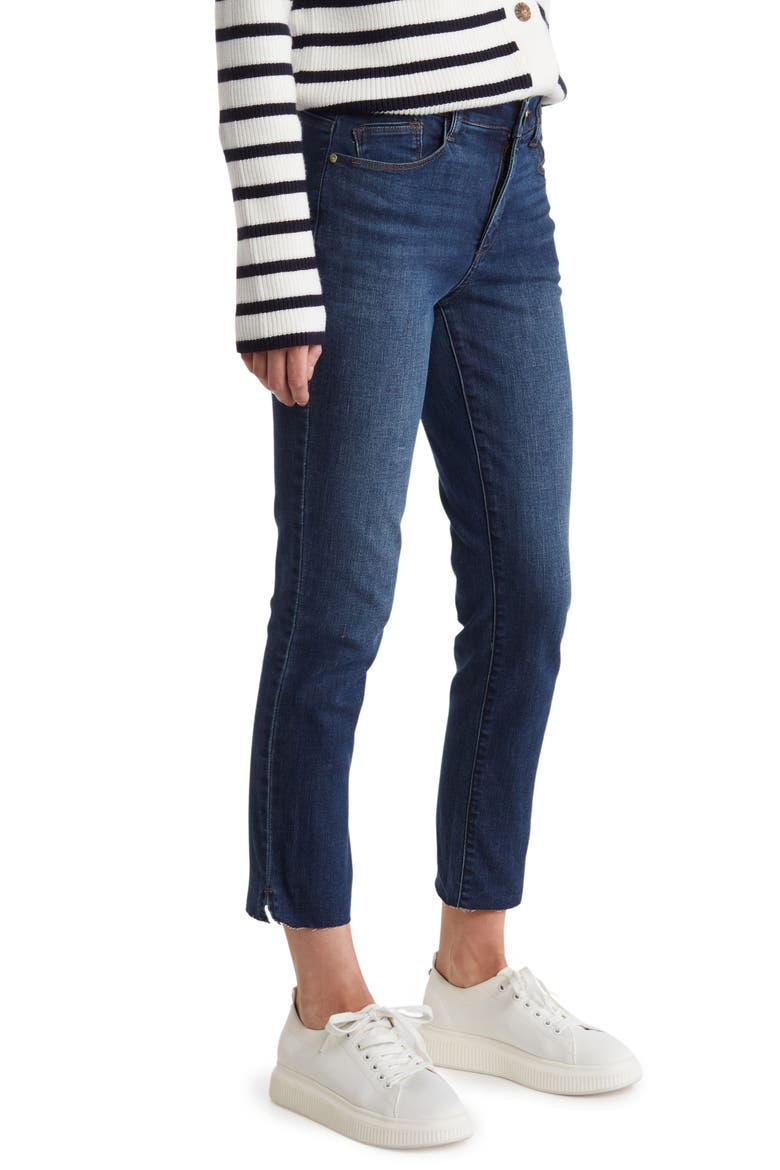 Logan 'Ab'Solution Raw Hem Skinny Straight Jeans, Alternate, color, BLUE