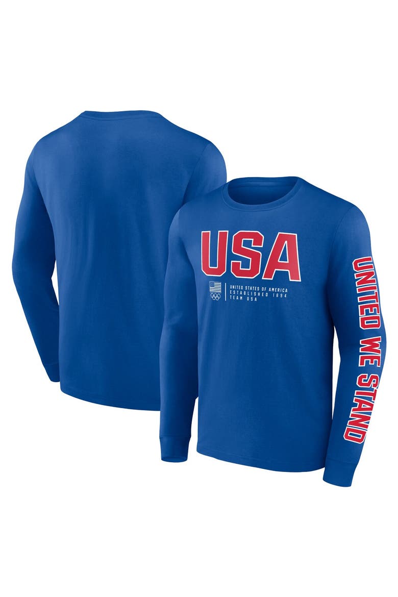 Men's Fanatics Branded Royal Team USA Strive For Gold Long Sleeve T-Shirt, Alternate, color, Royal