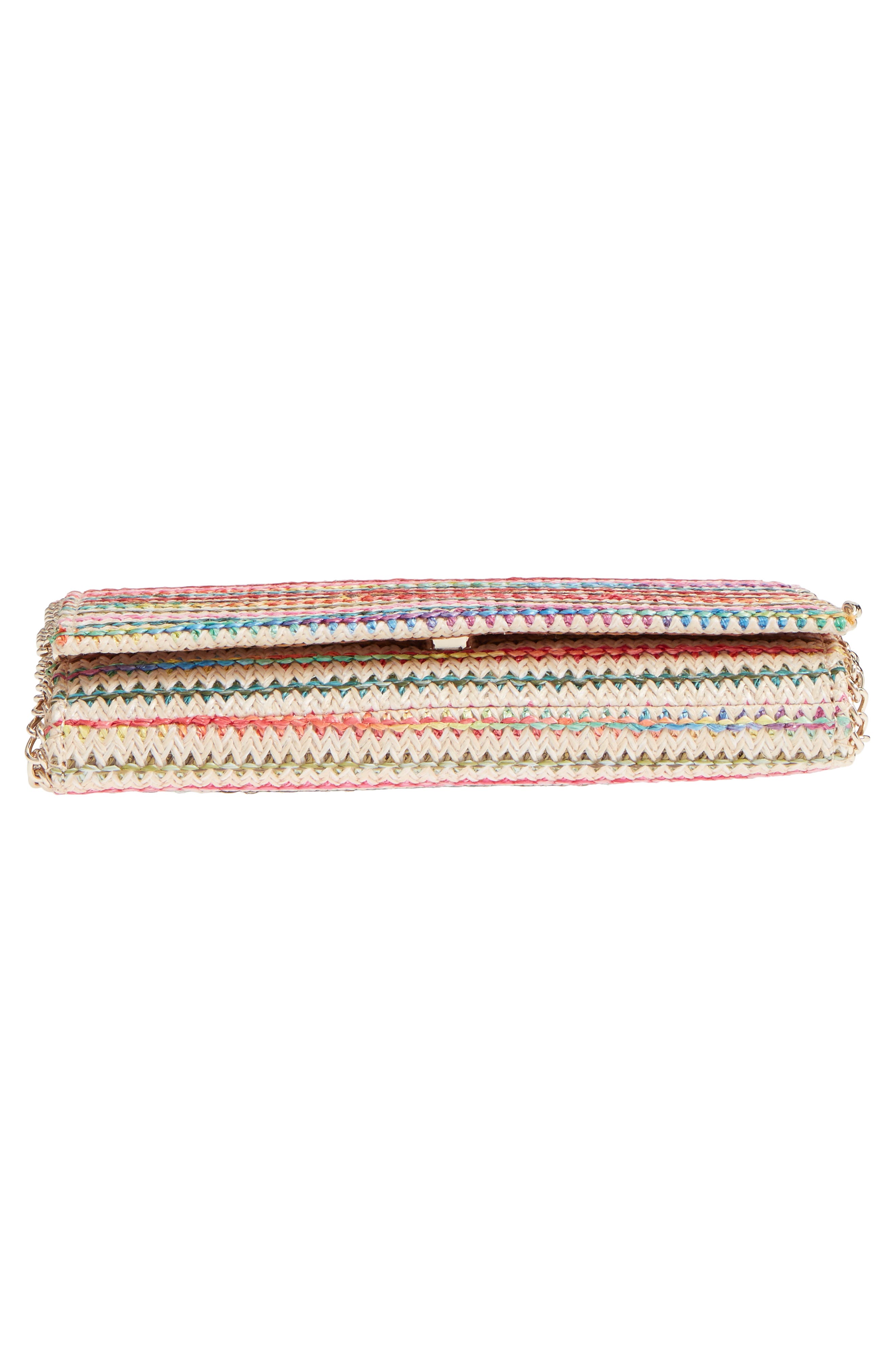 Chelsea28 Multistripe Woven Clutch, Alternate, color, 