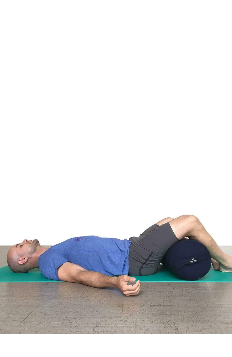 Hugger Mugger Round Yoga Bolster, Alternate, color, Blue