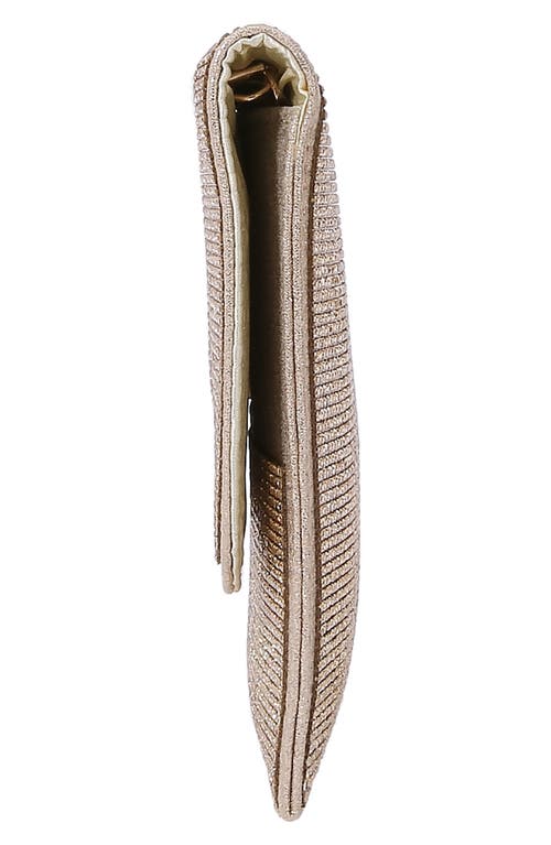 Berness Rhinestone Envelope Clutch In Gold