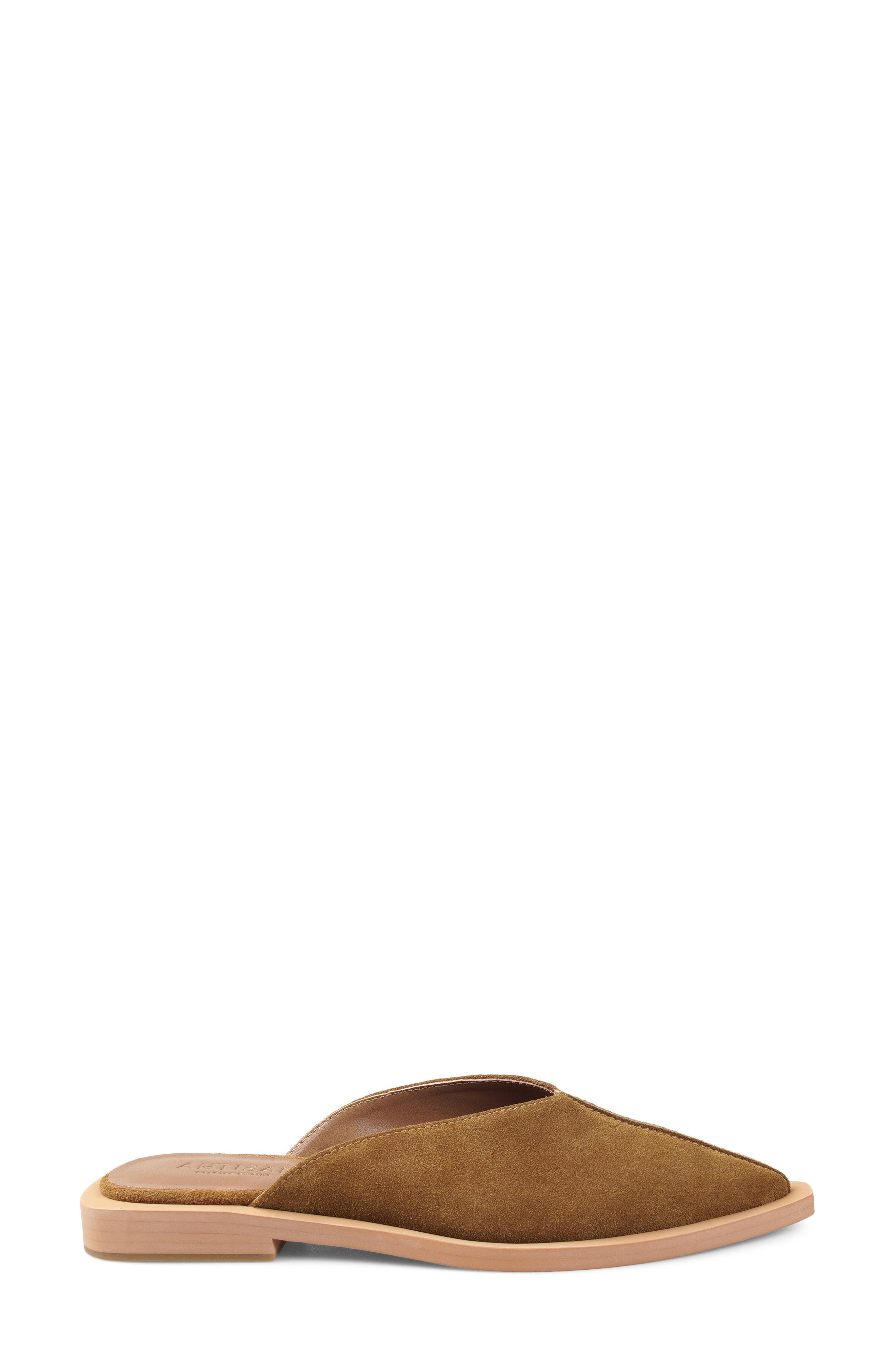 Pointed Toe Mule, Alternate, color, COGNAC SUEDE