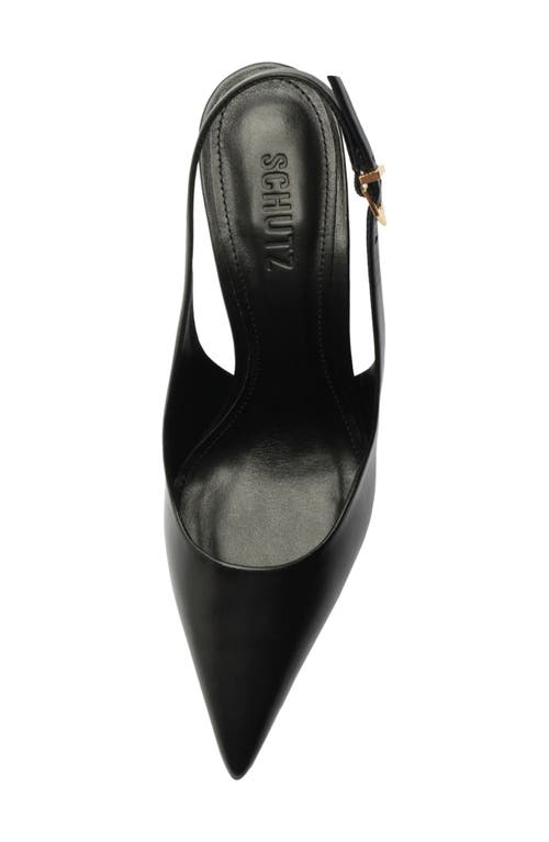 Schutz Paola Slingback Pointed Toe Pump In Black