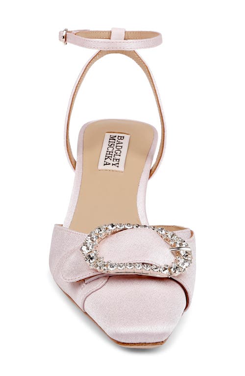 Badgley Mischka Odesza Kitten Heel Ankle Strap Pump In Pink