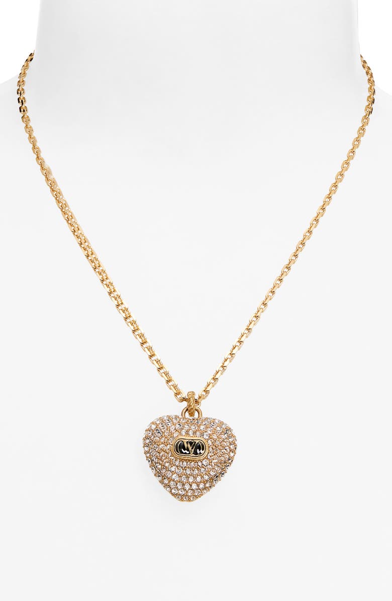 Valentino Garavani Coeur Royal Pendant Necklace, Alternate, color, Oro/ Rosso