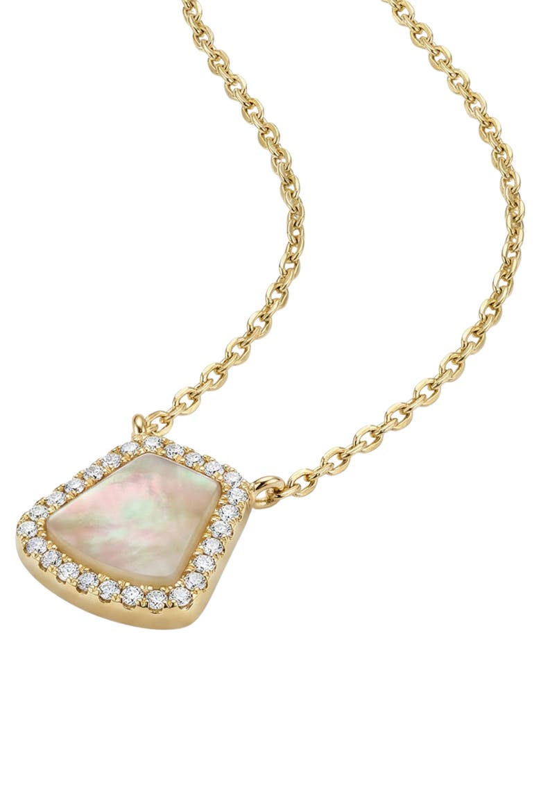 Pavé Crystal Mother-of-Pearl Pendant Necklace, Alternate, color, GOLD