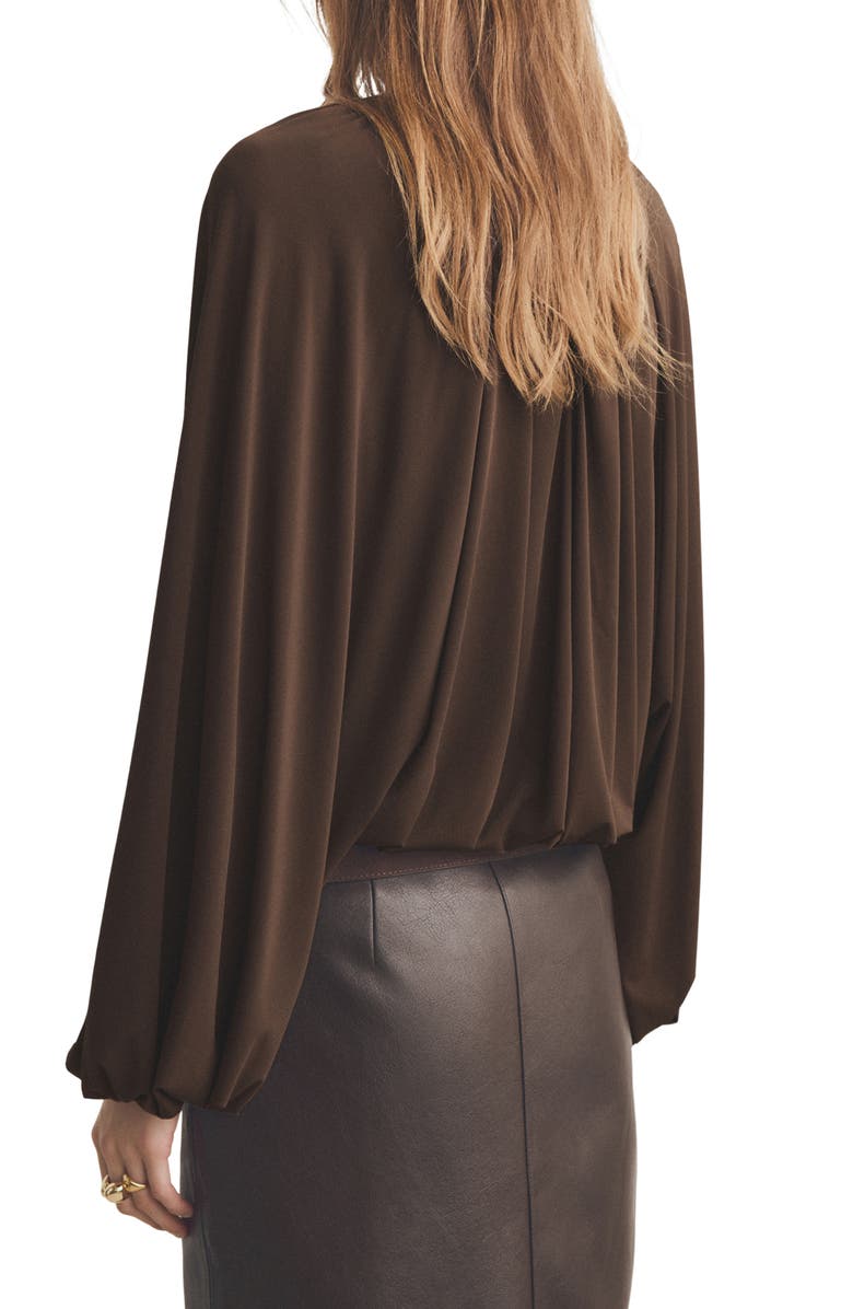 MANGO Gadea Knit Top, Alternate, color, Brown