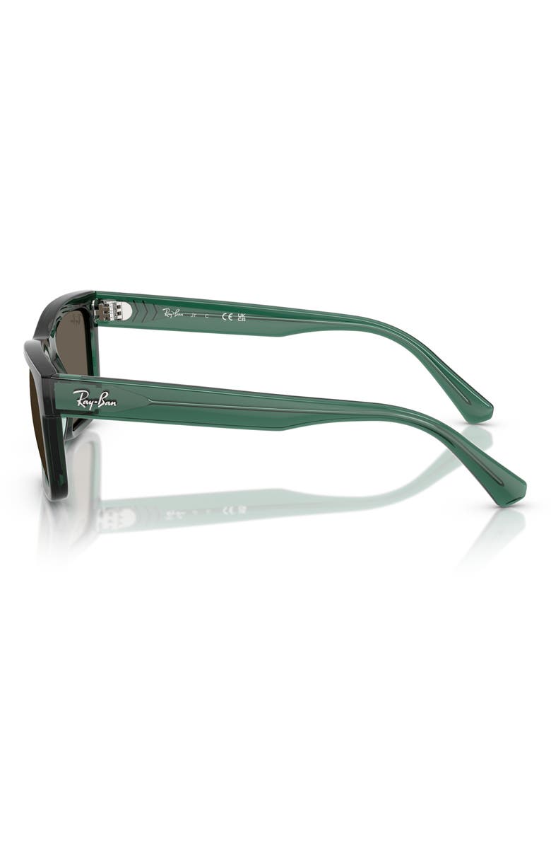 Ray-Ban Kids' 49mm Rectangular Sunglasses, Alternate, color, Transparent Green