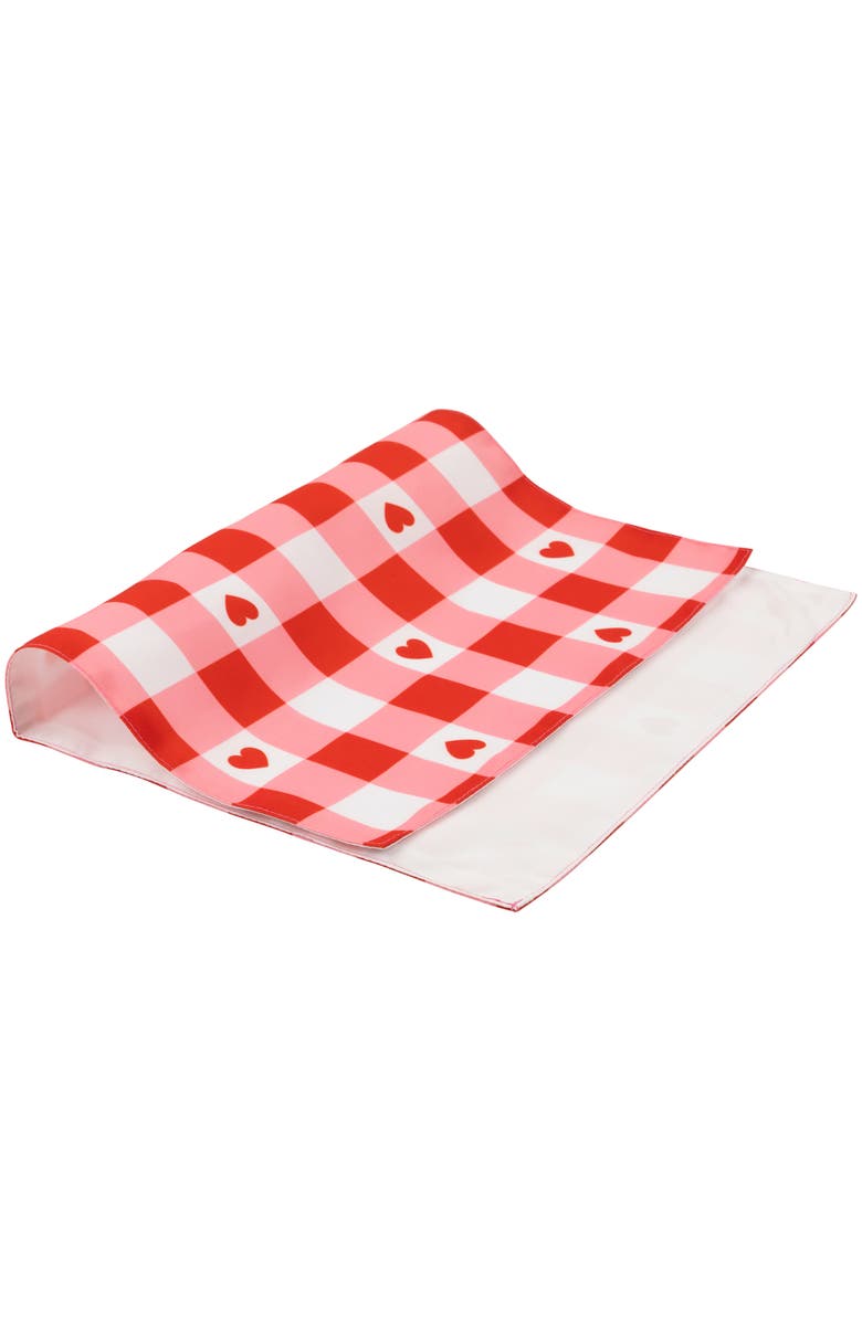 Northlight Checkered Hearts Valentine's Day Placemats - 18" - Set of 4, Alternate, color, Red