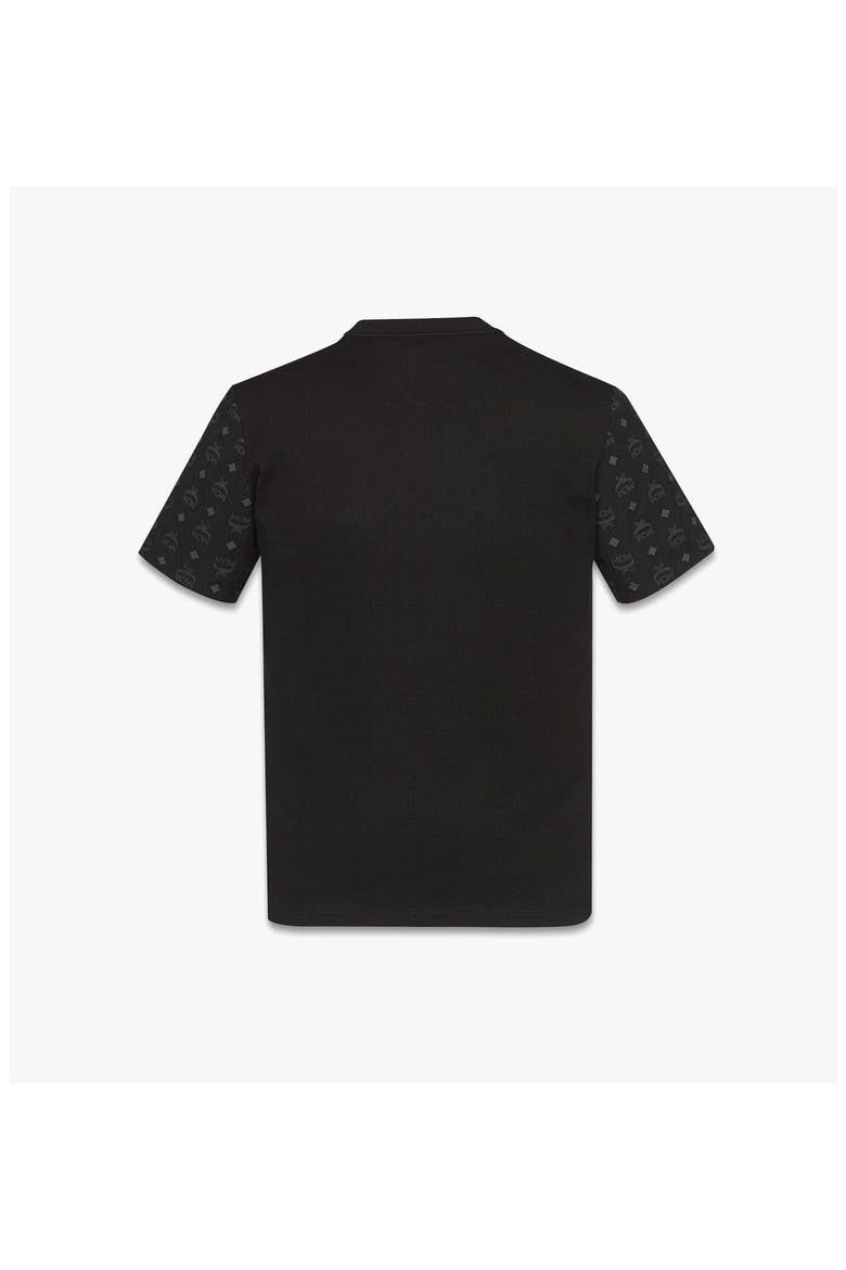 Logo T-Shirt in Organic Cotton and Monogram ECONYL®, Alternate, color, Black