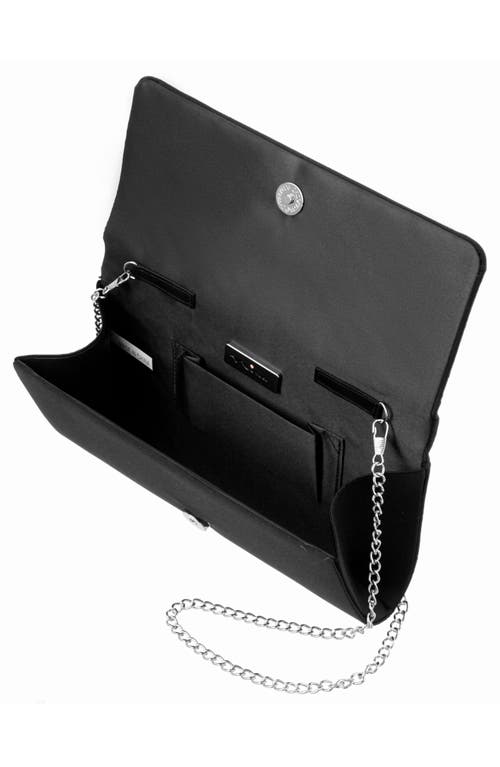 Nina Gaia Faux Pearl Top Handle Bag In Black-white