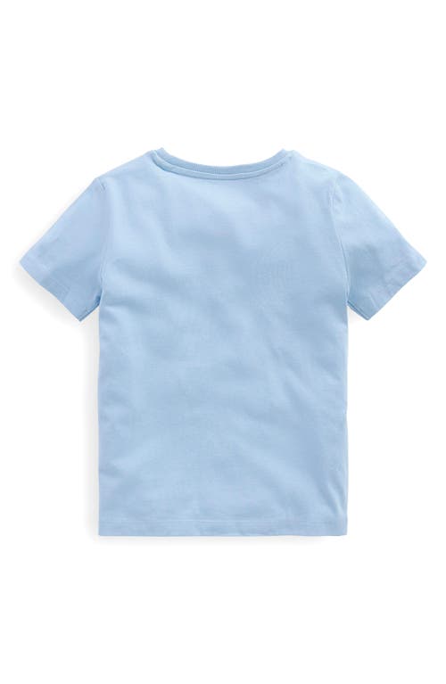 Shop Mini Boden Kids' Dinosaur Bouclé Cotton T-shirt In Sky Blue Dino