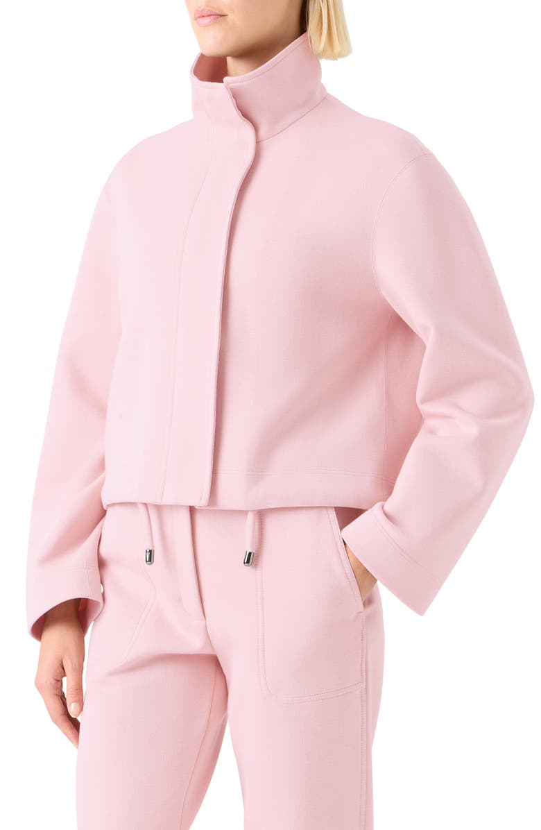 Akris punto Boxy Wool Crop Jacket, Alternate, color, Rose