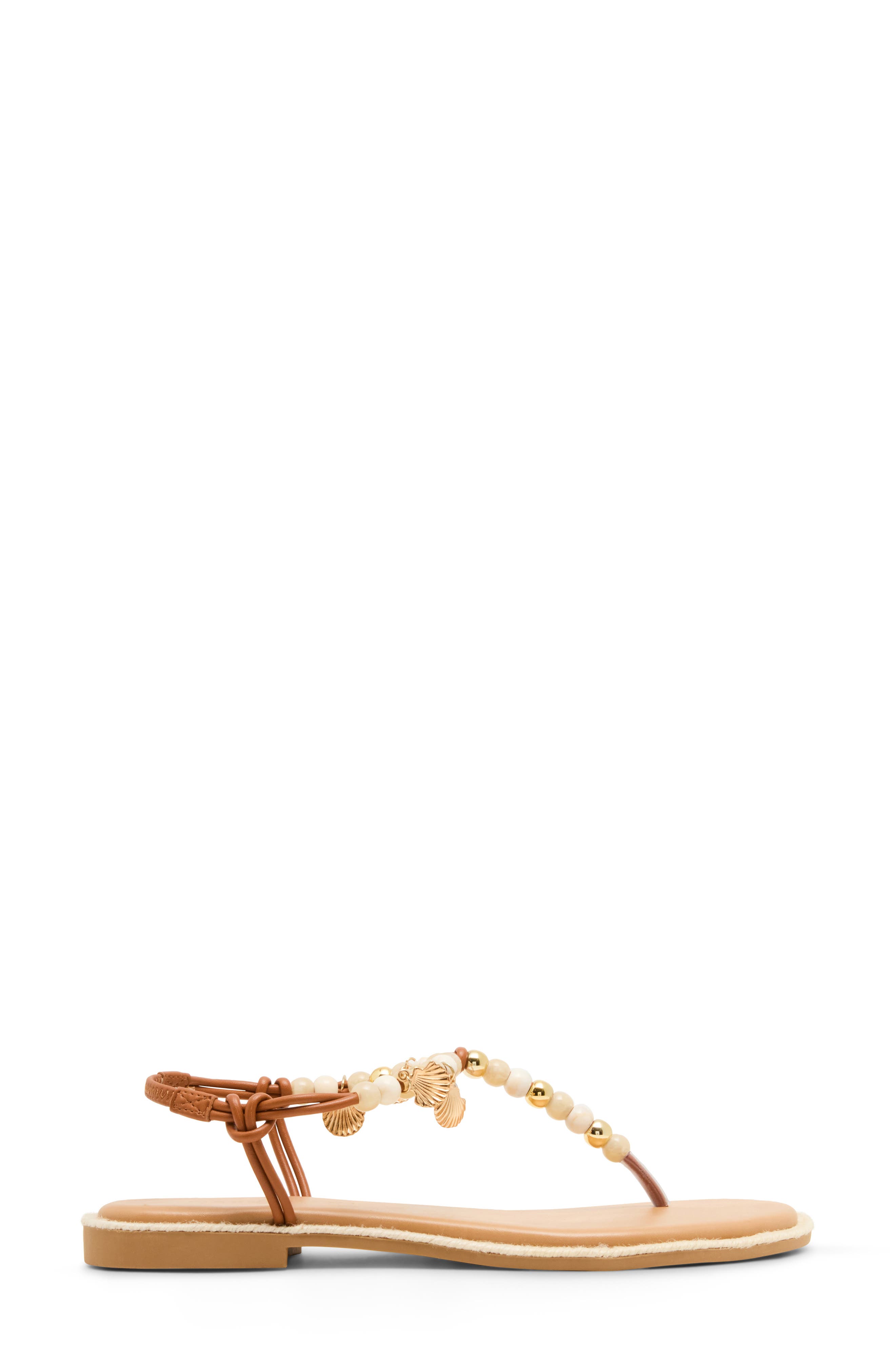 Madden Girl <p>Shells T-Strap Sandal (Women) </p>, Alternate, color, Cognac Multi