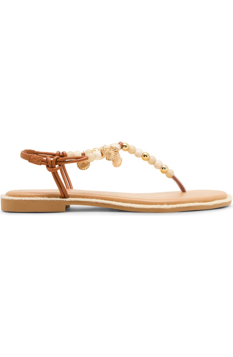 Madden Girl <p>Shells T-Strap Sandal (Women) </p>, Alternate, color, Cognac Multi