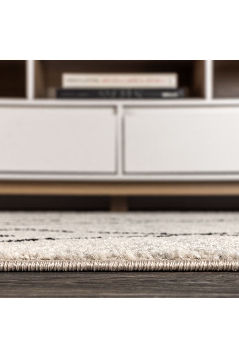 Alia Moroccan Beni Souk Area Rug, Alternate, color, Cream/Black