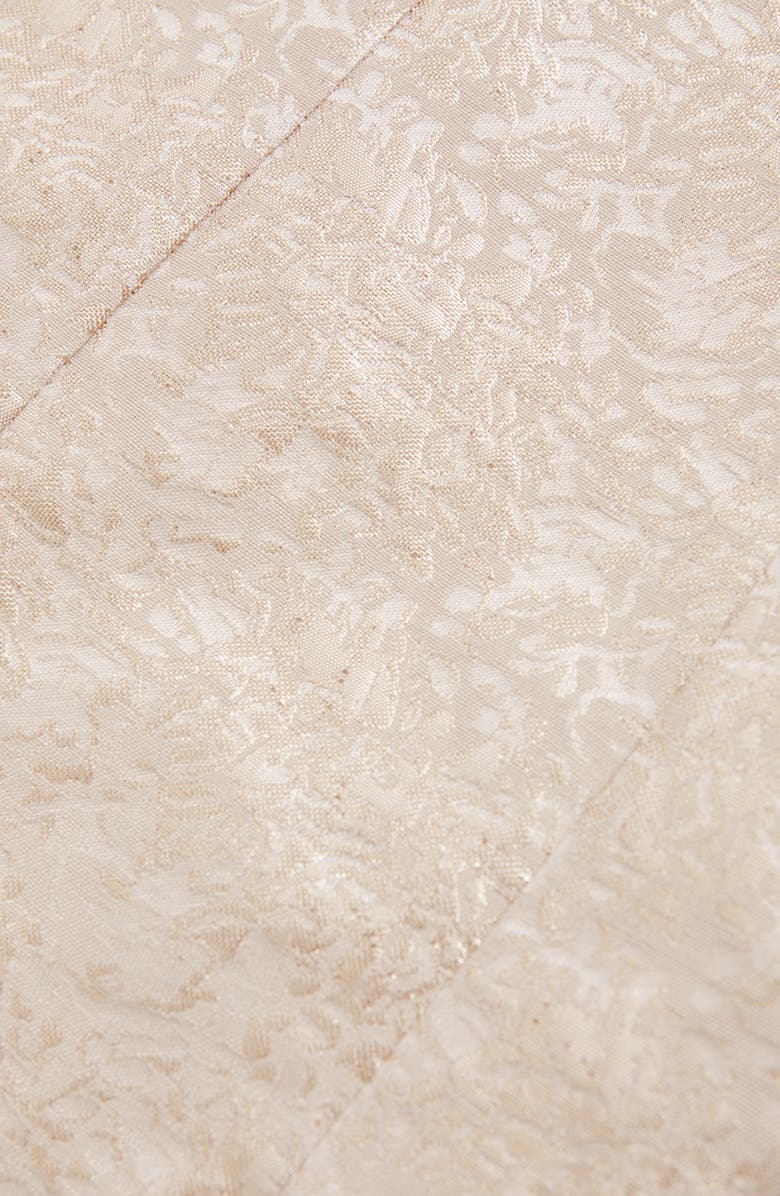 Reiss Kids' Celia Metallic Floral Jacquard Party Dress, Alternate, color, Silver