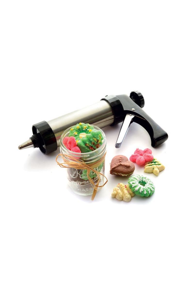 Norpro Stainless Steel Cookie and Icing Press with Storage Case, Black, Alternate, color,