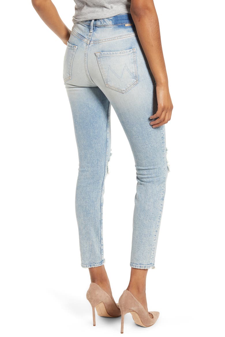 MIRANDA + MOTHER Easy Does It High Waist Crop Skinny Jeans, Alternate, color, SAY AMEN