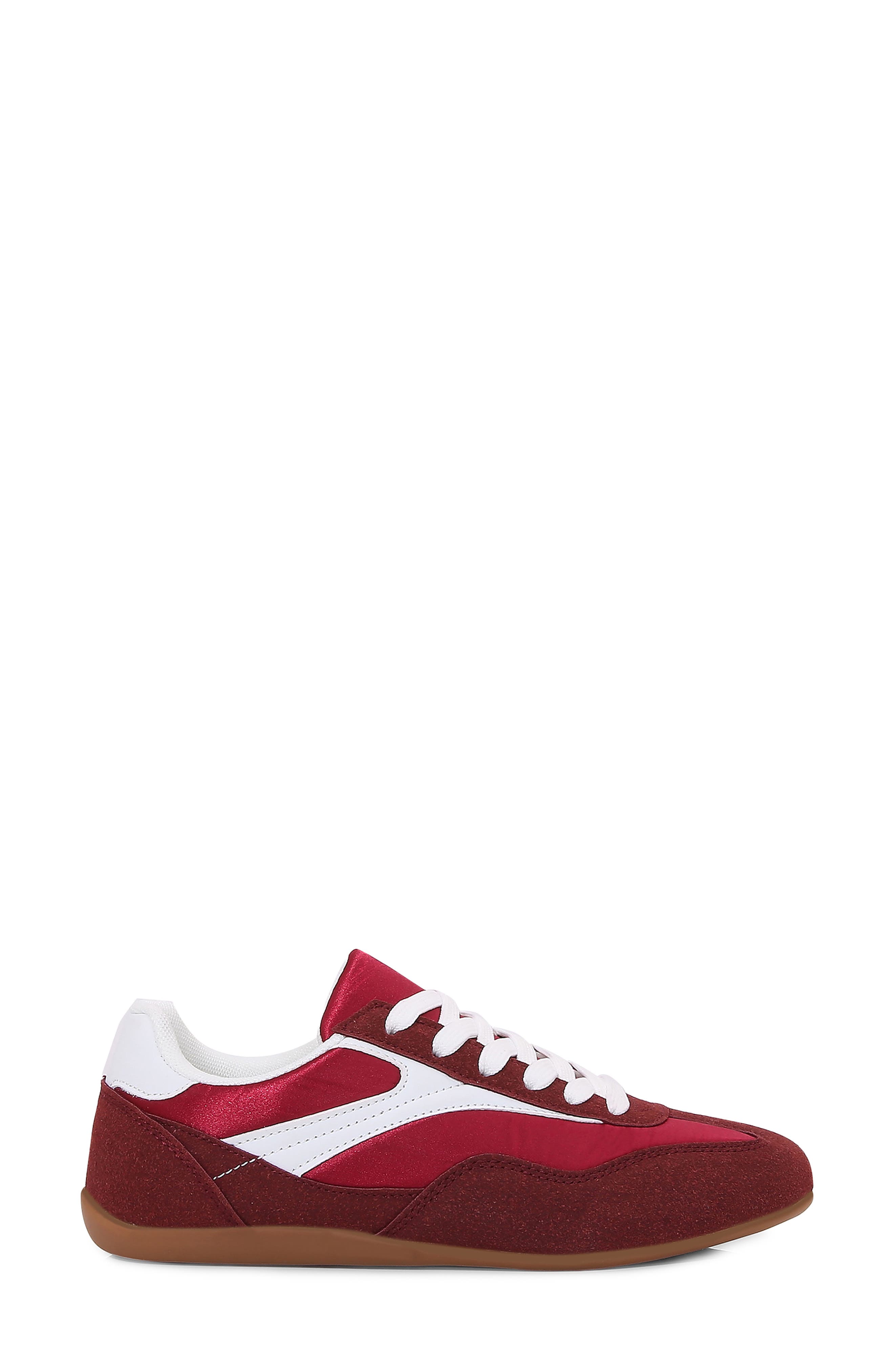T-Toe Sneaker, Alternate, color, BURGUNDY