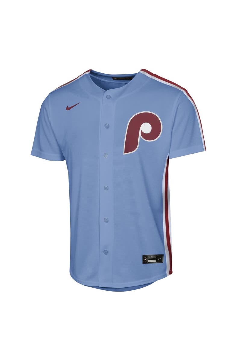 Nike Youth Nike Bryce Harper Light Blue Philadelphia Phillies Alternate Replica Jersey, Alternate, color, Light Blue