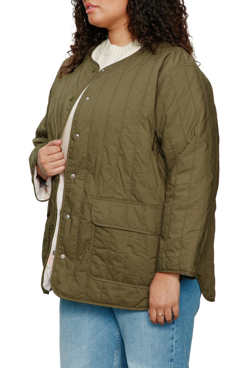 Sanctuary Reversible Quilted Jacket, Alternate, color, Kalamata Green