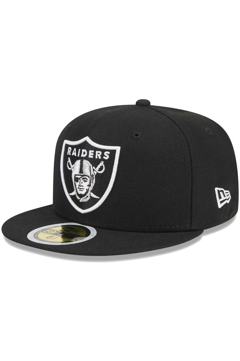 Youth New Era Black Las Vegas Raiders  Main 59FIFTY Fitted Hat, Main, color, Black