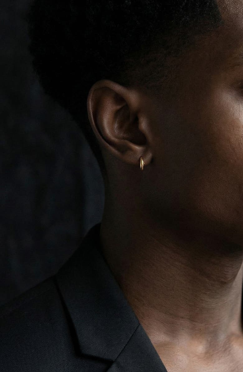 YOJ Small Hugie Hoop In Gold, Alternate, color, Gold