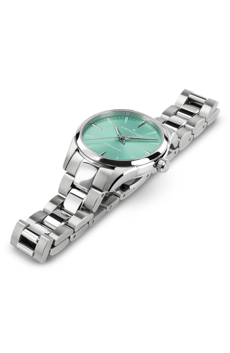 Hamilton Jazzmaster Bracelet Watch, 32mm, Alternate, color, Turquoise