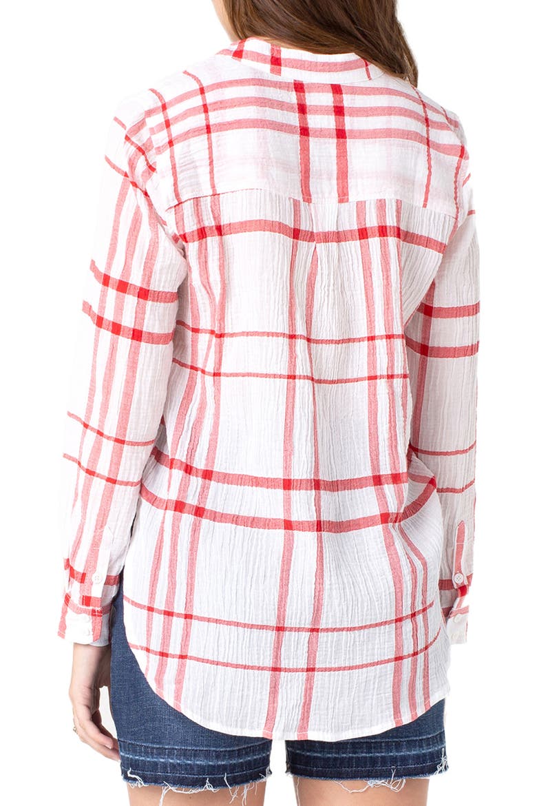 Plaid Shirt, Alternate, color, RED/ WHITE PLAID