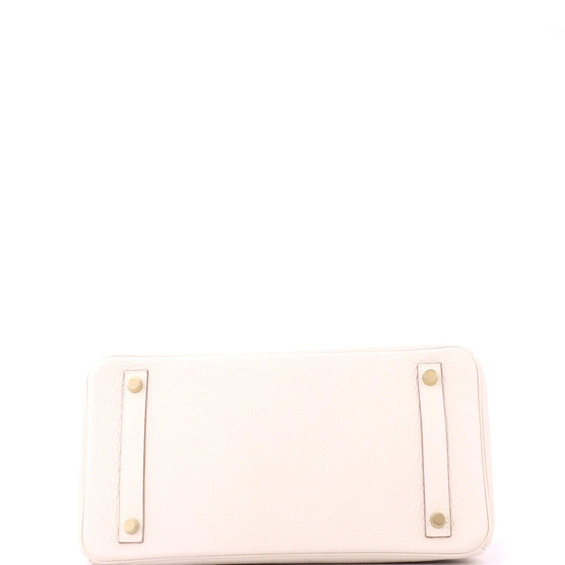 Pre-Owned Hermes Birkin Handbag Light Clemence with Gold Hardware 30, Alternate, color, Craie