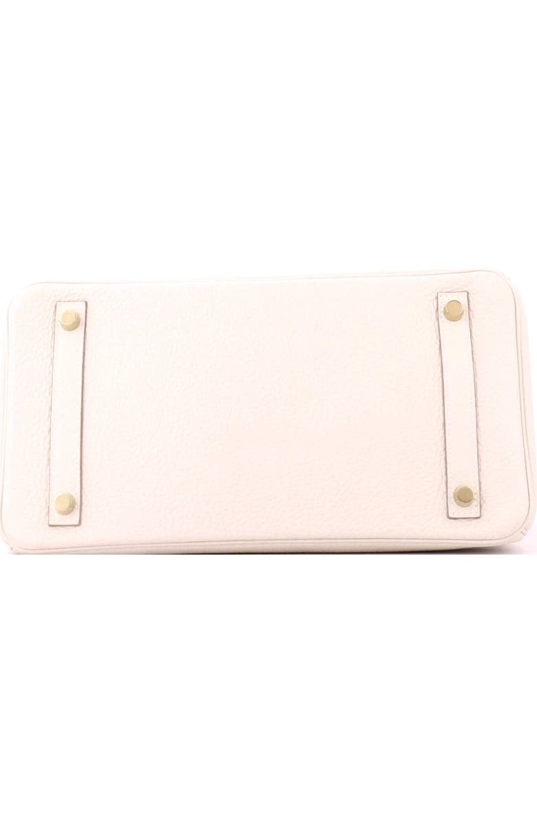 Pre-Owned Hermes Birkin Handbag Light Clemence with Gold Hardware 30, Alternate, color, Craie